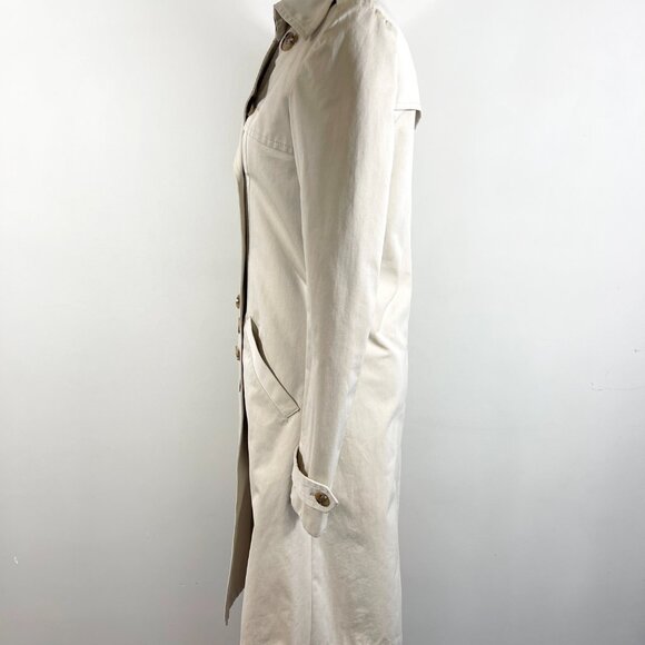 Gryphon Light Khaki Trench Coat Size Small - Picture 8 of 14